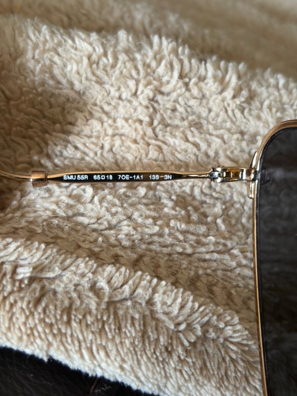 NWT Women's Miu Miu Oversized Butterfly Sunglasses Antique Gold Frame Gray Lens - Picture 5 of 11